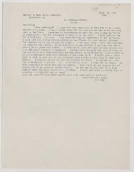 Letter to Mabel Brewster, December 15, 1911