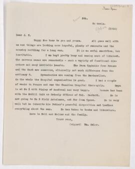 Letter to James Tyson, January 5, 1916