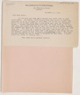 Letter to William Collier, December 26, 1919