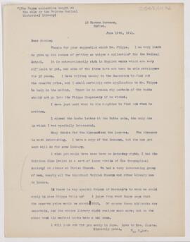 Letter to Henry Barton Jacobs, June 19, 1911