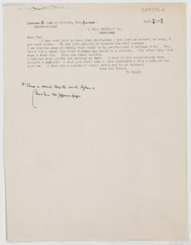 Letter to Edward F. Milburn, February 21, 1896