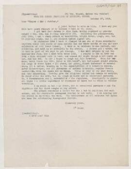 Letter to William Sydney Thayer, October 12, 1919