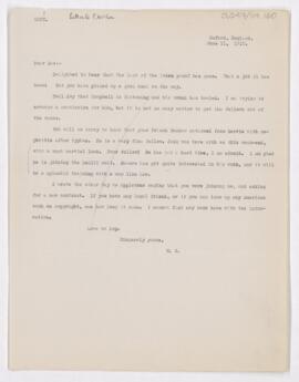 Letter to Thomas McCrae, June 11, 1915