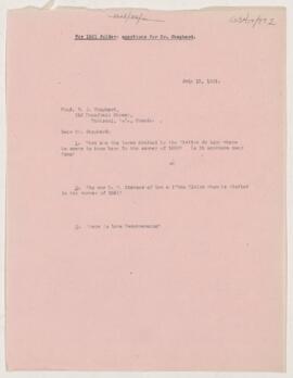 Letter to Francis John Shepherd, July 15, 1921