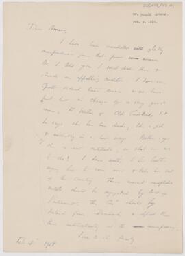 Letter to Donald Armour, February 4, 1914