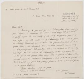 Letter to Henry Pickering Bowditch, January 1899