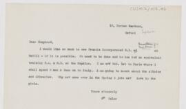 Letter to Francis John Shepherd, September 1908