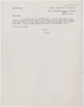 Letter to John A. Mullin, December 5, 1889