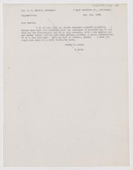 Letter to Charles Ferdinand Martin, February 6, 1905