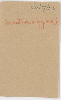 Manuscript notes
