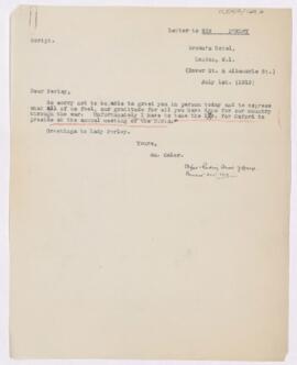 Letter to George H. Perley, July 1, 1919