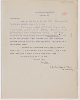 Letter to Henry Barton Jacobs, December 1, 1910