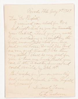 Correspondence from Jean Jefferson Penfield to WGP (arranged as bundled)