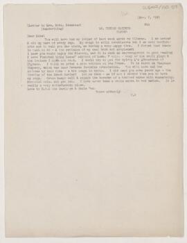 Letter to Mabel Brewster, November 7, 1919