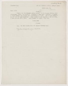 Letter to Lawrason Brown, June 1902