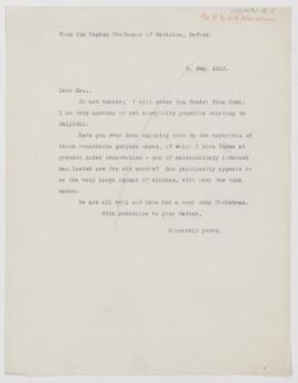 Letter to William George MacCallum, January 5, 1913