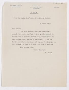 Letter to Thomas Stephen Cullen, July 5, 1915