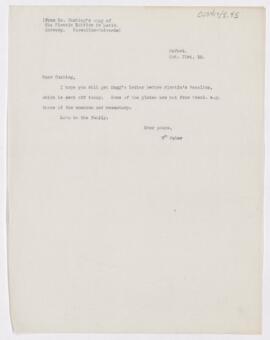Letter, October 21, 1910