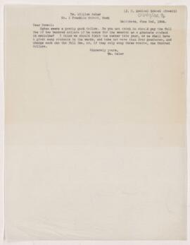 Letter to W.H. Howell, June 2, 1904