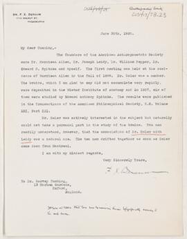 Letter to Harvey Cushing, June 30, 1920