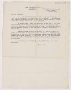 Letter to William Osler, May 10, 1904