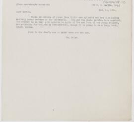 Letter to Edward Sanford Martin, November 11, 1914