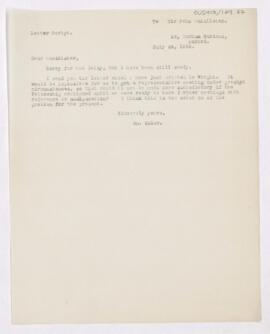 Letter to John Young Walker MacAlister, July 24, 1919