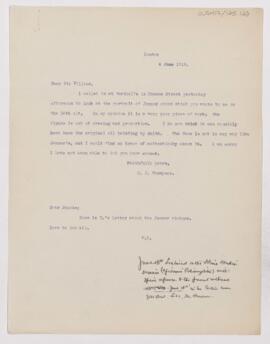 Letter to William Osler, June 4, 1918