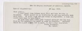 Letter to Thomas Archibald Malloch, August 23, 1918