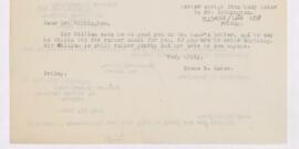 Letter to Edward Theodore Witington, (ca November 1919)