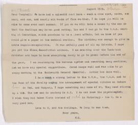 Letter to Campbell Palmer Howard, August 1919