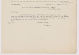 Letter to Thomas R. Boggs, November 17, 1909