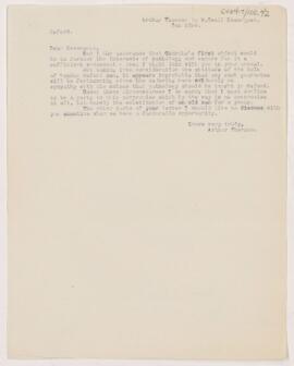 Letter to W. Cecil Bosanquet, January 23, 1904