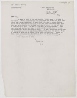 Letter to John H. Musser, October 5, 1899