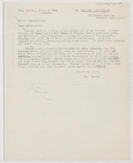 Letter to John Young Walker MacAlister, December 14, 1911