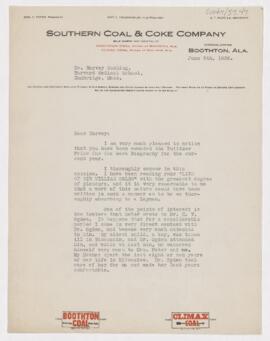 Letter to Harvey Cushing, June 9, 1926
