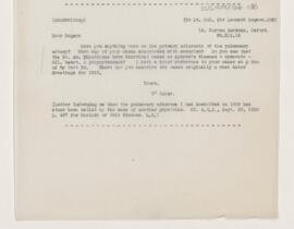 Letter to Leonard Rogers, December 30, 1918