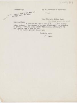 Letter to E.M. Brockbank