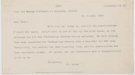 Letter to Winford H. Smith, August 10, 1914