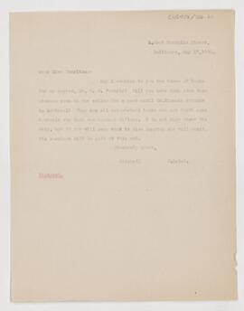 Letter to Margaret E. Charlton, May 17, 1905