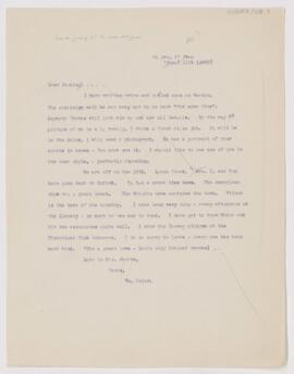 Letter to Henry Barton Jacobs, January 11, 1909