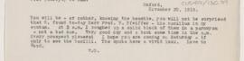 Letter to Thomas Archibald Malloch, November 20, 1919