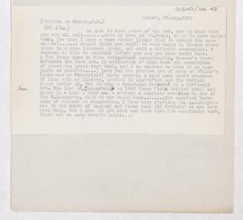 Letter to Arnold Carl Klebs, August 23, 1918