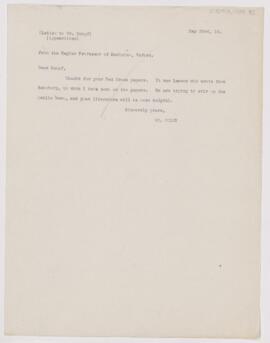 Letter to Sigmund Adolphus Knopf, May 23, 1910