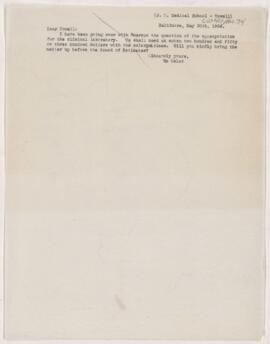 Letter to W.H. Howell, May 30, 1904