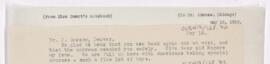 Letter to John William Amesse, May 18, 1919