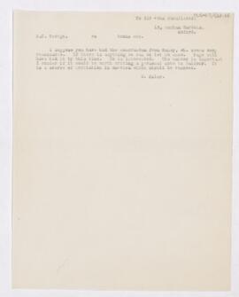 Letter to John Young Walker MacAlister, (December 1916 ?)