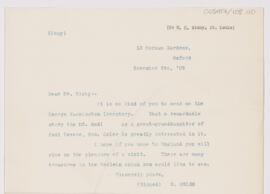 Letter to William Keeney Bixby, November 9, 1909