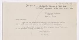 Letter to Fielding Hudson Garrison, June 21, 1919