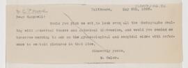 Letter to Campbell Palmer Howard, May 8, 1905